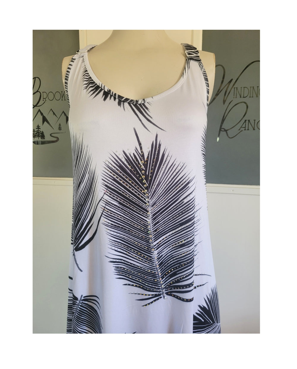 Black Feather Dress with Handkerchief Hem