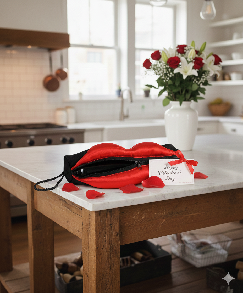 Pucker Up Lips Tote | Wine Carrier