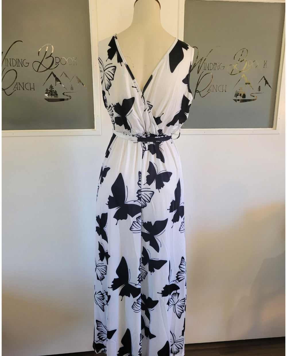 Black and White Butterfly Dress