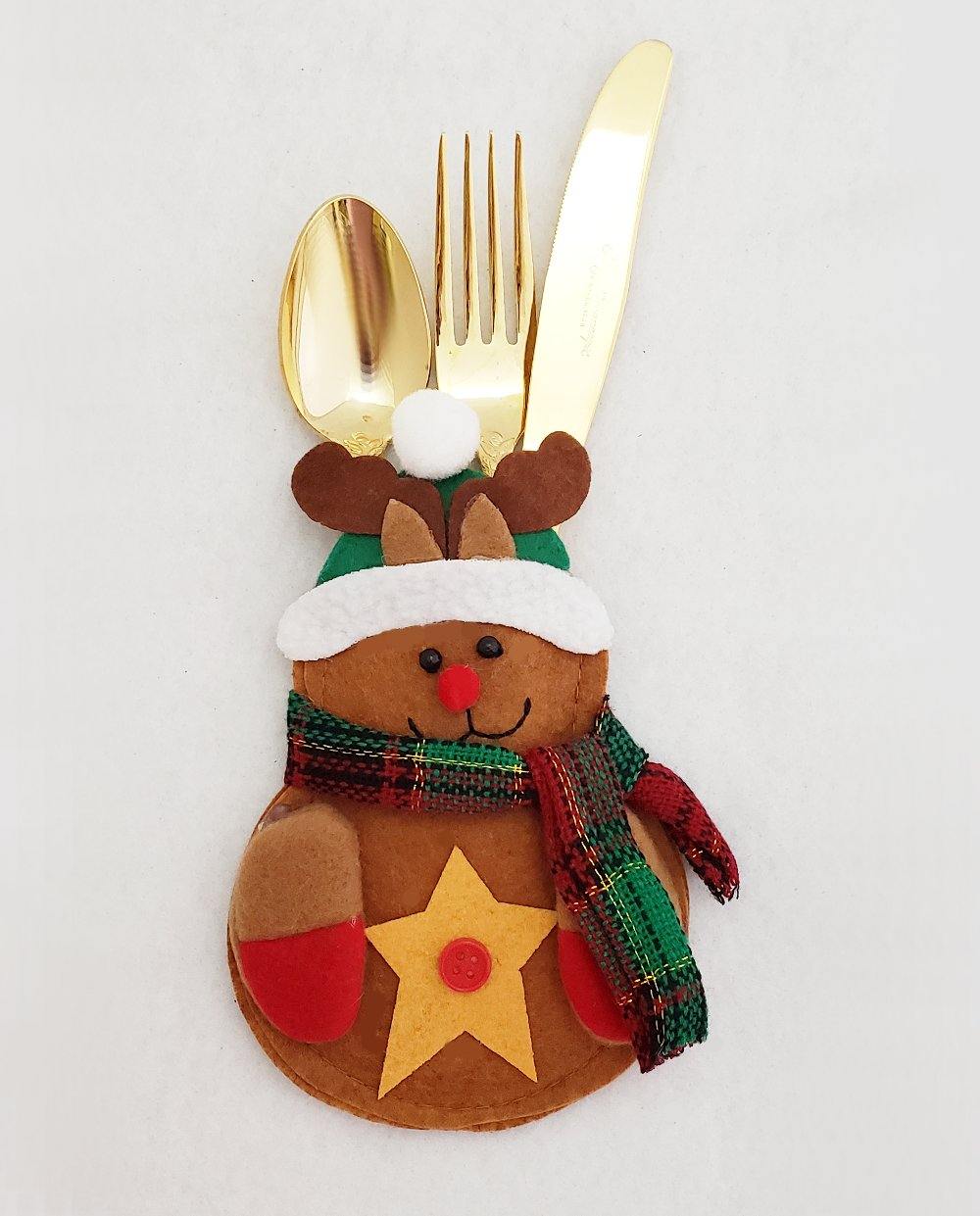 Reindeer Flatware Holder - Tipsy Totes | Wine Gifts | Beer Koozies | Wine Totes | Simply Fabulous